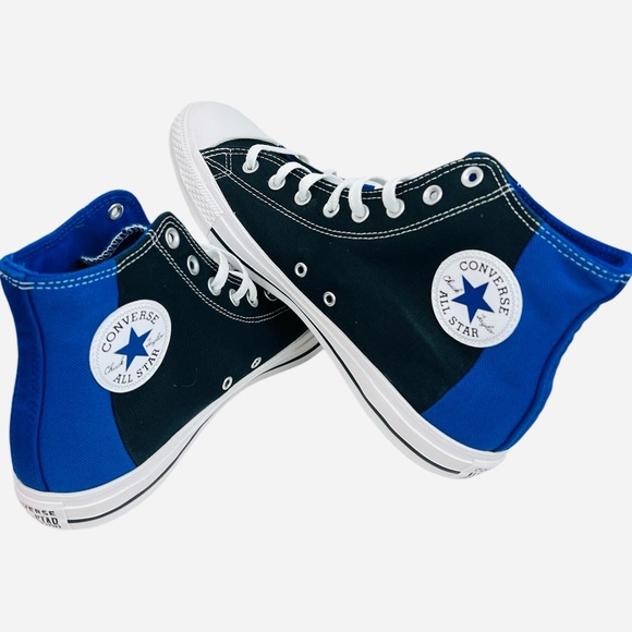 Converse CTAS Colorblock Blue/Black High-Top Unisex Sneaker 163348F Size 12 - Picture 9 of 12